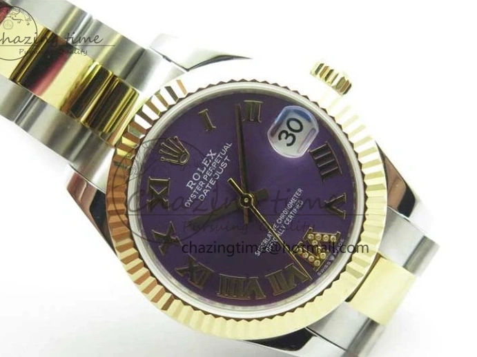 Dial BP Oyster Bracelet on YG Best Purple Maker 31mm Edition Roman 278273 SS Datejust YG SS 0203